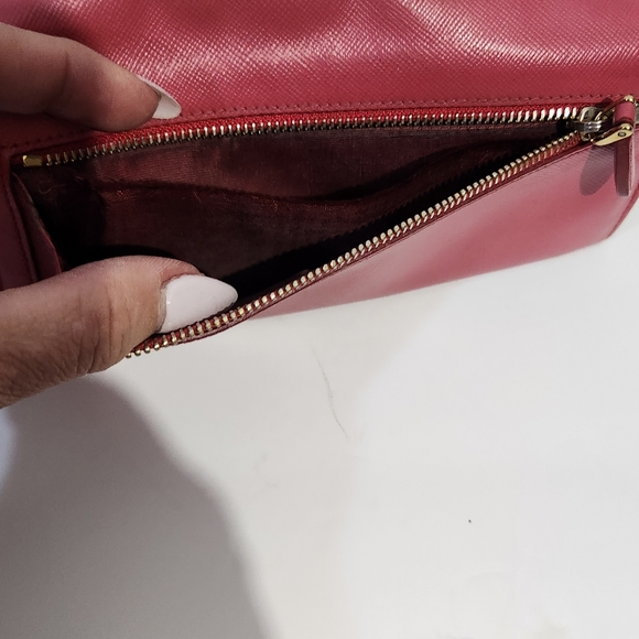 Prada Authentic saffiano leather  pink red long wallet - Picture 13 of 15